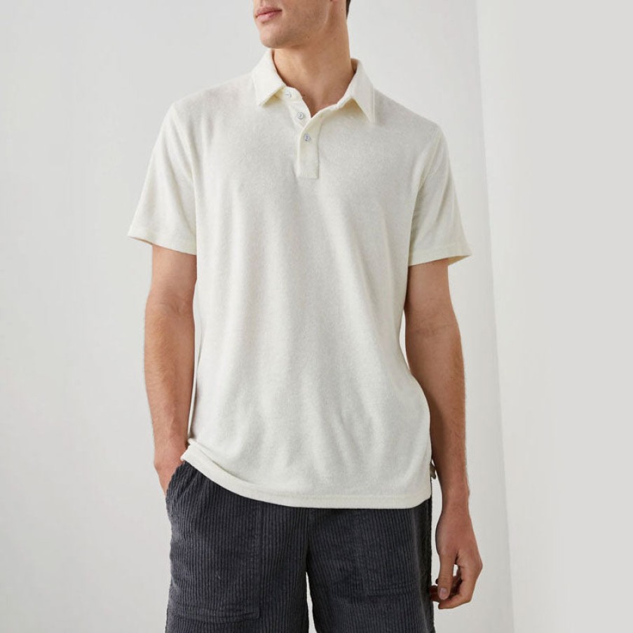 RAILS Rhen S/S Polo Shirt In Pearl Wholesale