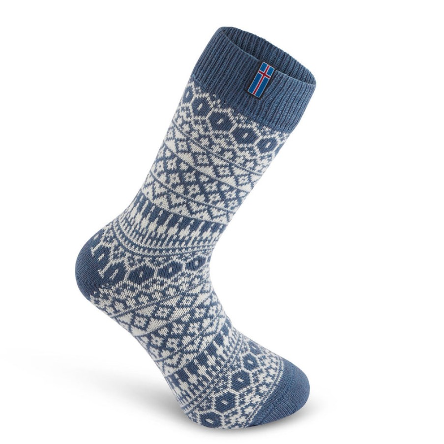 NORSK Icelander Norwegian Socks In Light Blue Clearance