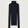 AMERICAN VINTAGE Massachusetts L/S Roll Neck Top In Black | Collen & Clare Hot