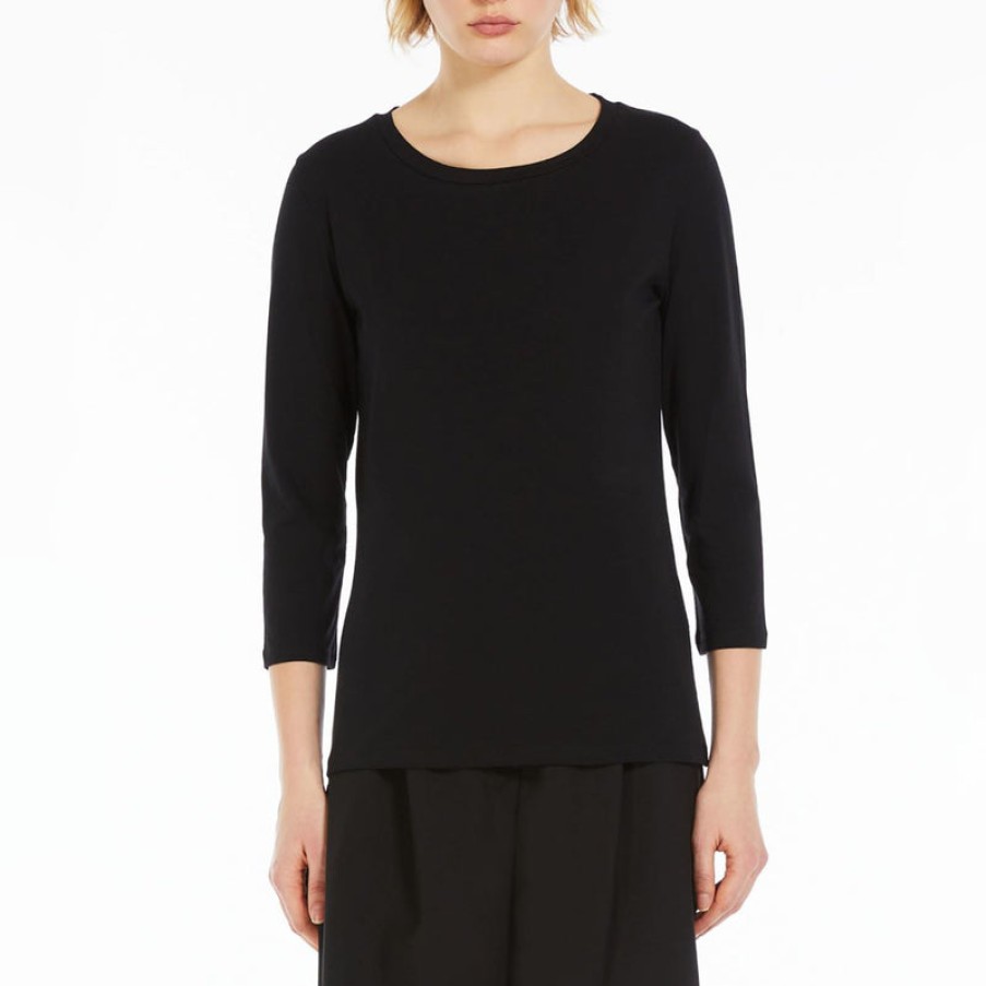 WEEKEND MAXMARA Multia Organic Cotton T Shirt In Black Wholesale