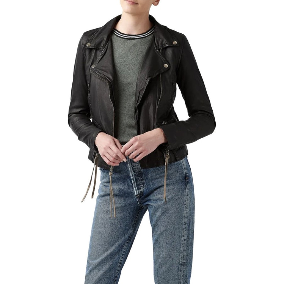 MDK Seattle Thin Leather Jacket In Black | Collen And Clare Wholesale