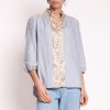 GREEK ARCHAIC KORI All Over 3/4 Sleeve Shirt In Light Grey/Gold Best