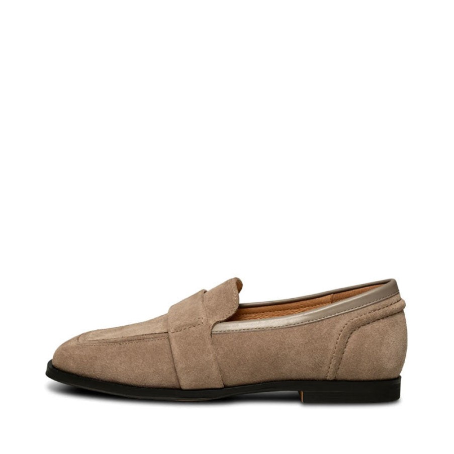 SHOE THE BEAR Erika Suede Saddle Loafer In Taupe Best