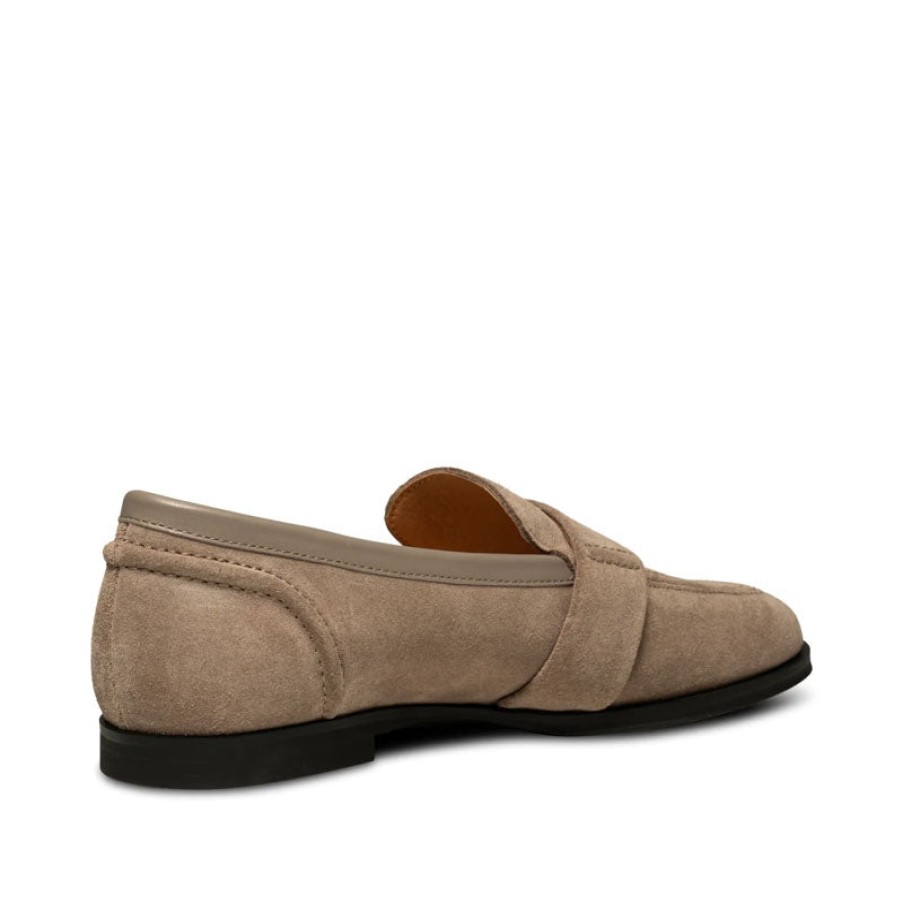 SHOE THE BEAR Erika Suede Saddle Loafer In Taupe Best