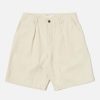 UNIVERSAL WORKS Pleated Track Shorts In Ecru Online