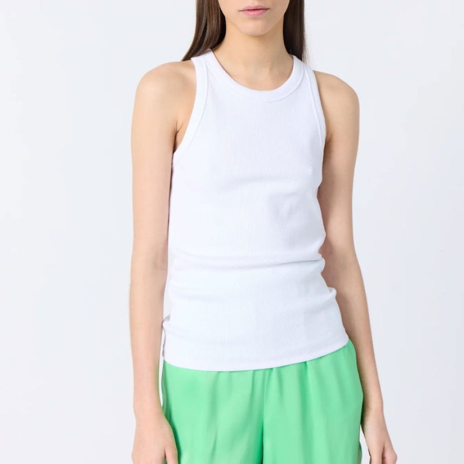 LEVETE ROOM Numbia 1 Tank Top In White | Collen And Clare Best