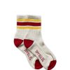 IVY ELLIS Ladies Dawson Vintage Sport Socks In Cream/Red/Yellow | Collen & Clare Clearance