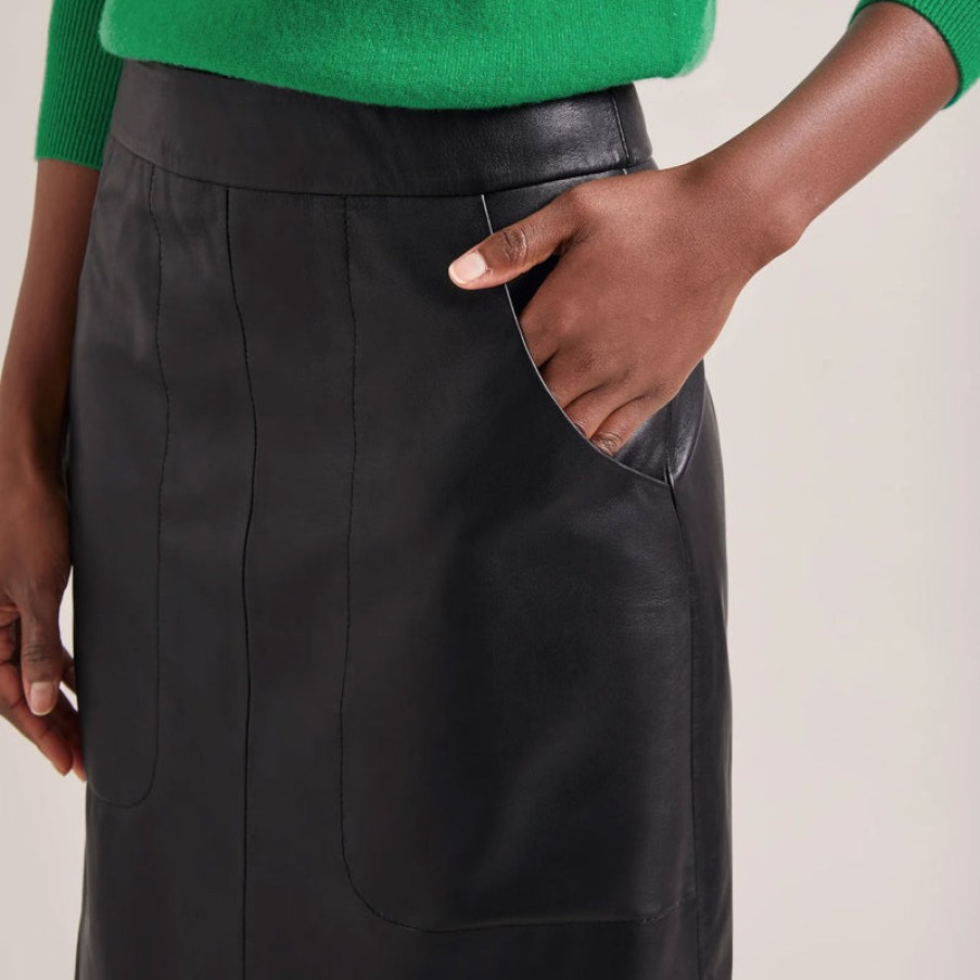 CEFINN Arlo Leather Maxi Pencil Skirt In Black Wholesale