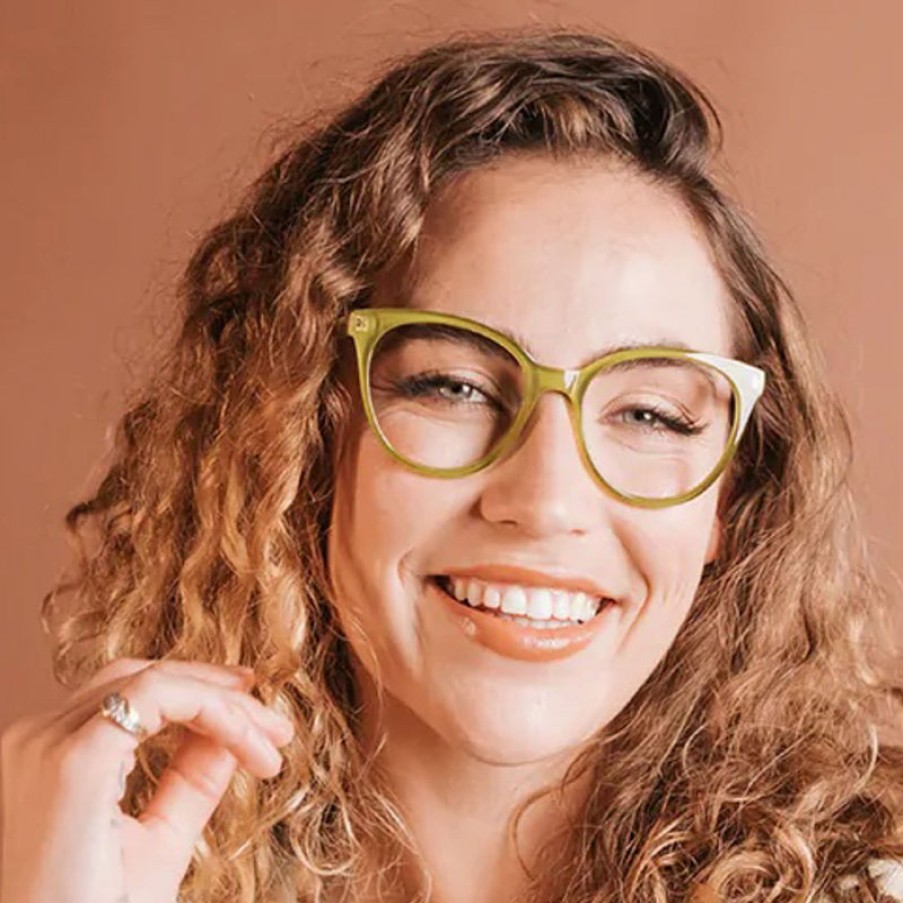 GOODLOOKERS Millie Reading Glasses In Olive | Collen & Clare Best