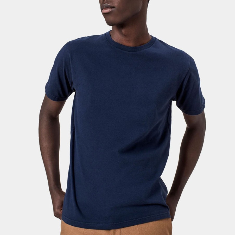 COLORFUL STANDARD Classic Organic T Shirt In Navy Blue | Collen & Clare Online