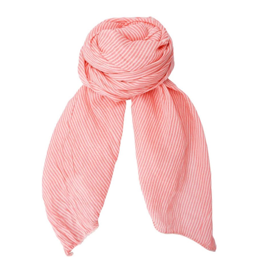 BLACK COLOUR Shelly Long Scarf In Coral Best