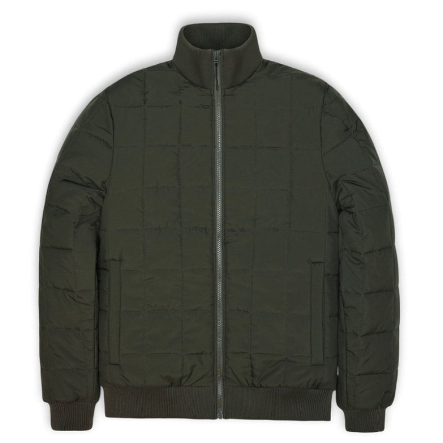 RAINS Liner High Neck Jacket In Green | Collen & Clare Best