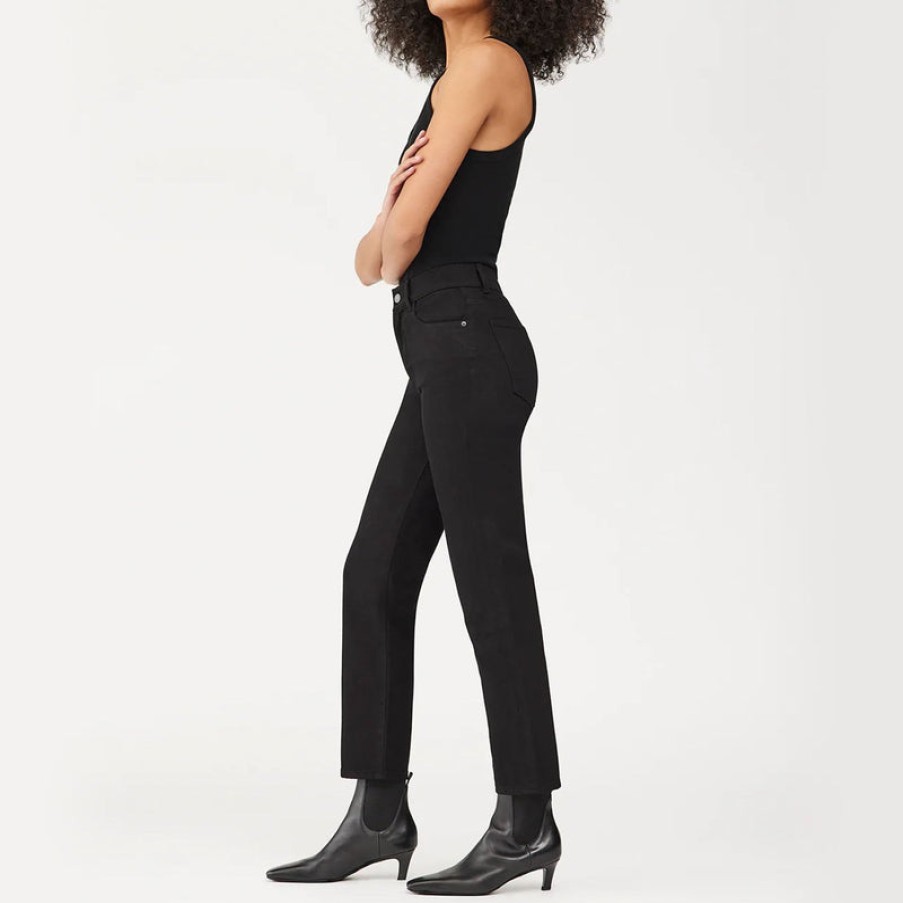 DL1961 Patti High Rise Straight Leg Jeans In Raven | Collen & Clare Clearance