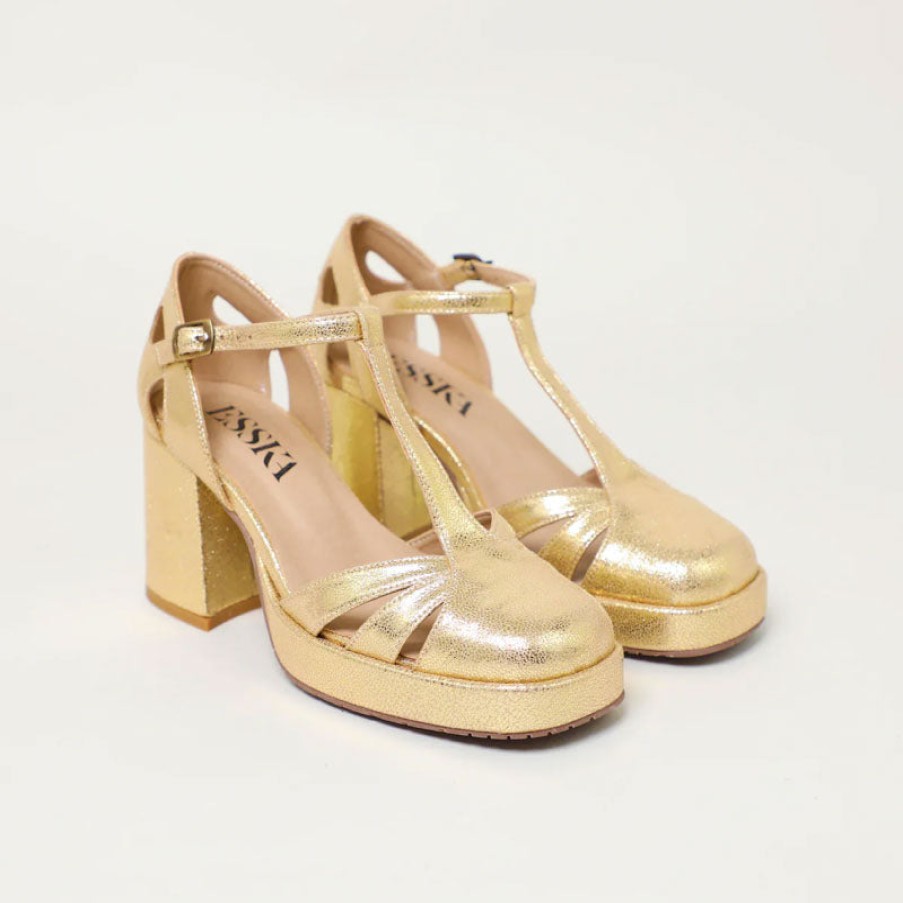 ESSKA Chaza Closed Toe Sandals In Vegan Gold Hot