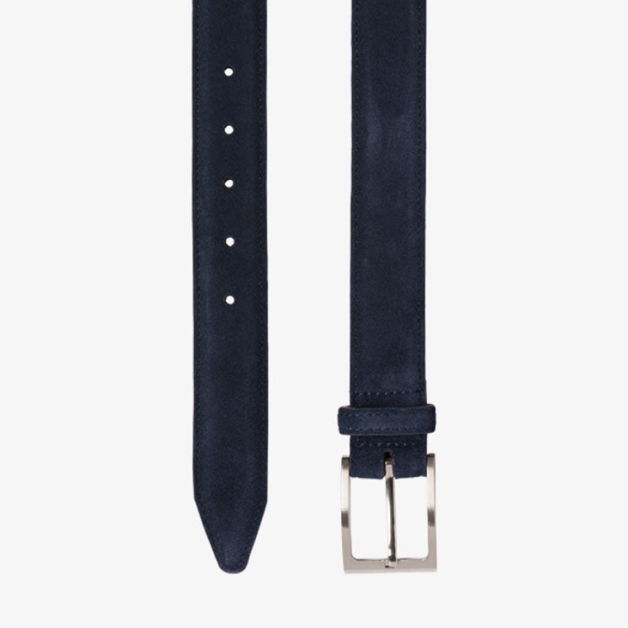 LOAKE William Suede Belt In Navy Best