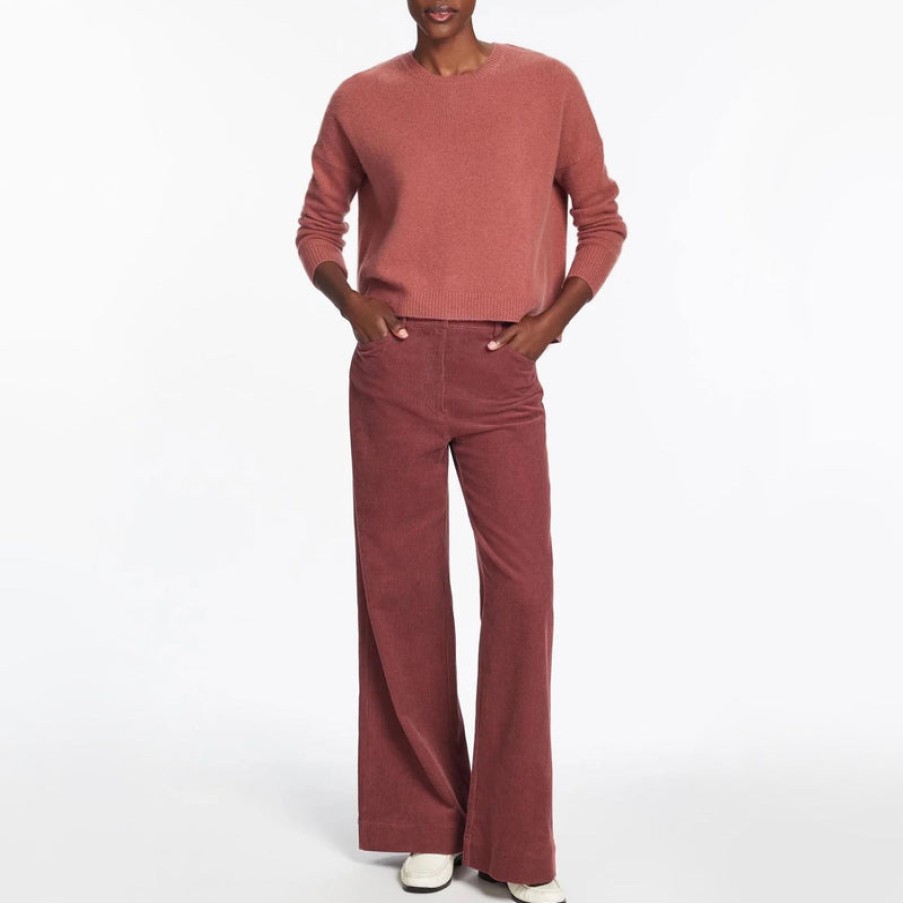 CEFINN Hayden Corduroy Trousers In Dark Rose | Collen & Clare New