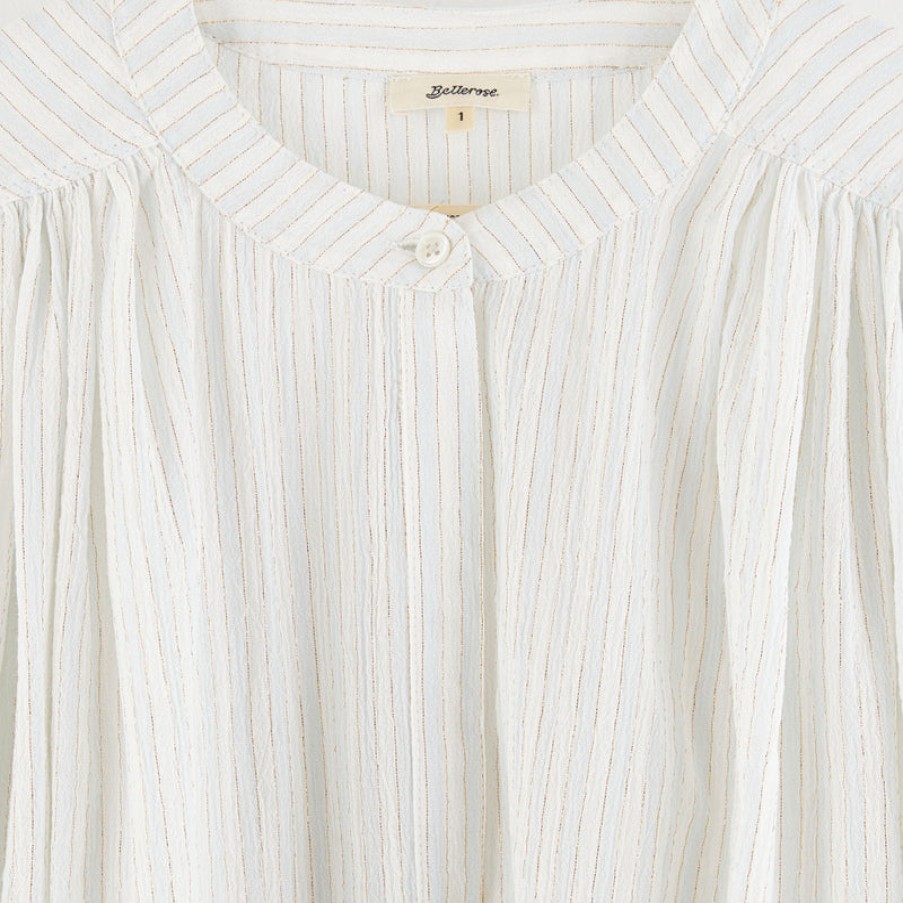 BELLEROSE Bellerose Ink Stripe Blouse In Ecru Online