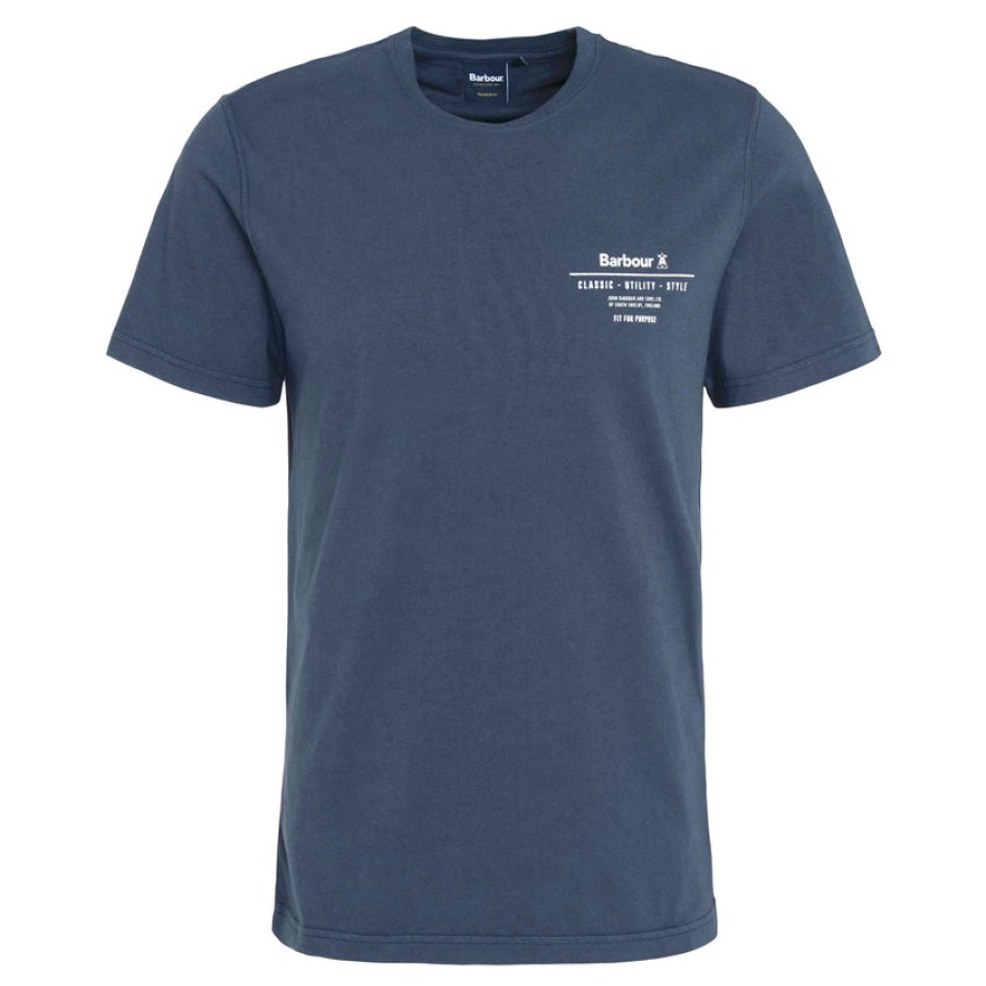 BARBOUR Hickling Tee In Navy Clearance