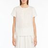 WEEKEND MAXMARA Magno Knitted Blouse In White Hot