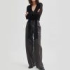 SECOND FEMALE Letho Leather Trousers In Delicioso | Collen And Clare Wholesale