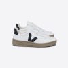 VEJA V-12 Leather Sneakers In Extra White/Black/Dune New