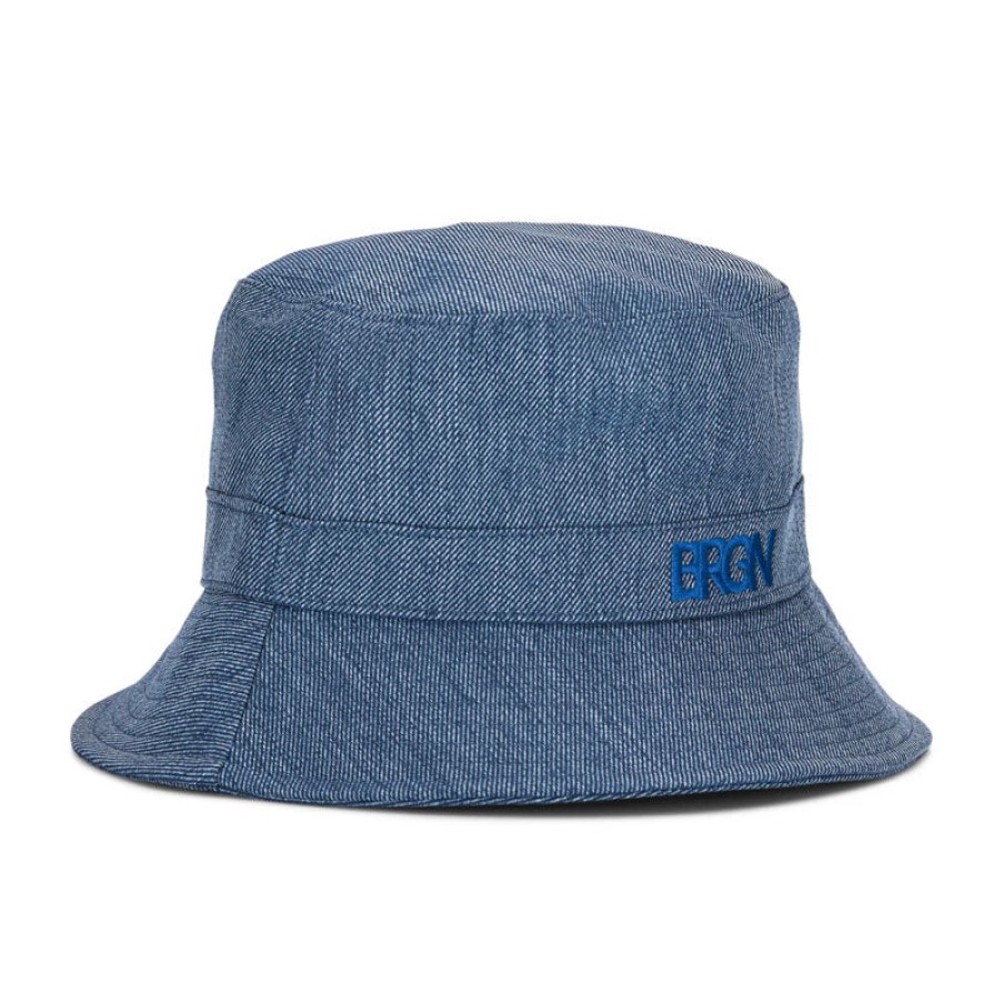 BRGN Bucket Hat In Denim Blue New