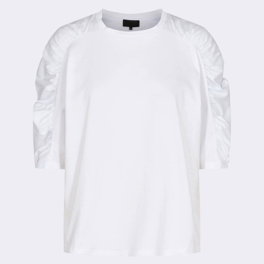 LEVETE ROOM Kowa 15 T Shirt In White | Collen & Clare Clearance