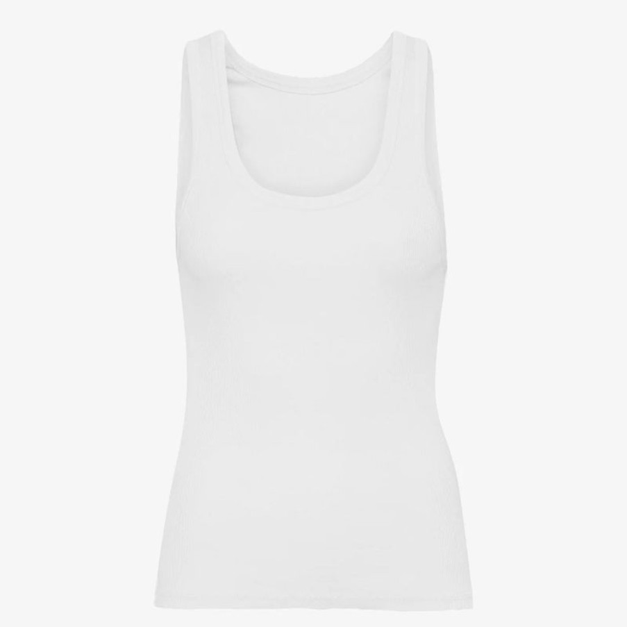 COLORFUL STANDARD Womens Organic Rib Tank Top In Optical White | Collen & Clare New