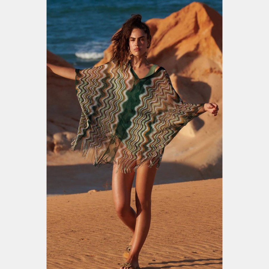 PAIN DE SUCRE Bay Zig Zag Print Kaftan In Bamboo Wholesale