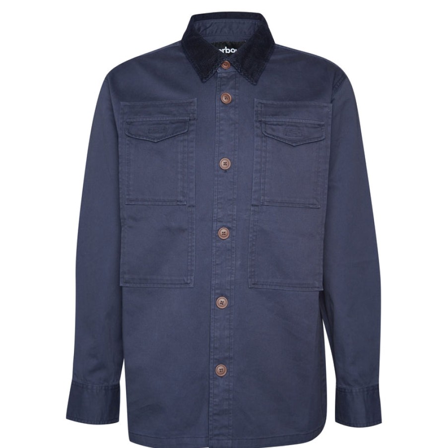 BARBOUR Faulkner Overshirt In Navy Wholesale