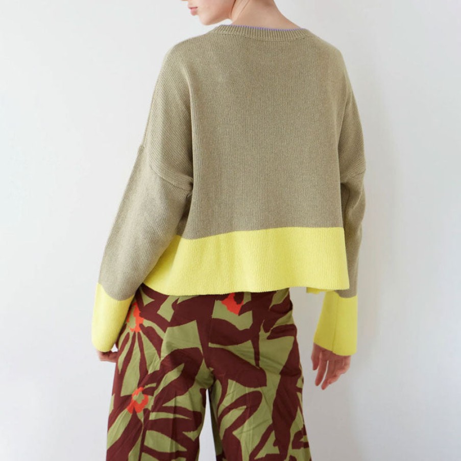 DR BLOOM Caravan Jumper In Khaki Wholesale