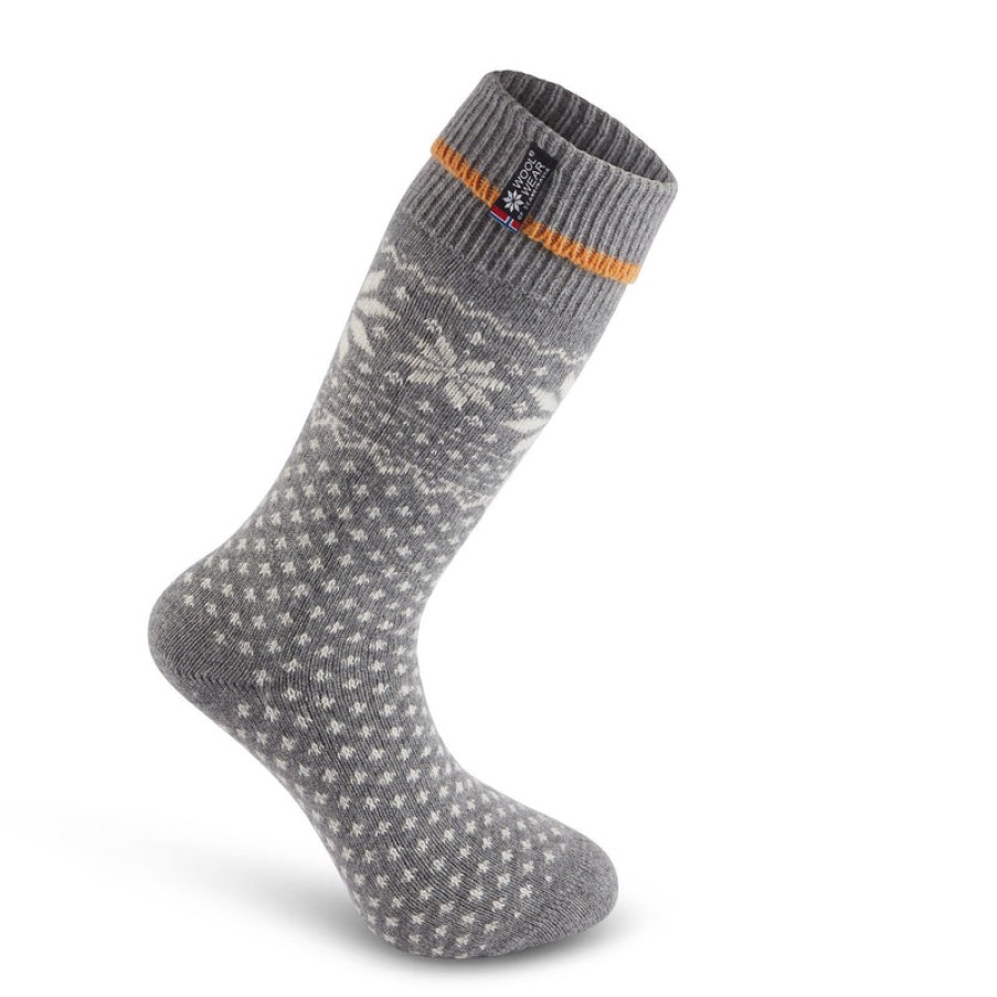 NORSK The Lambswool Socks In Grey Hot