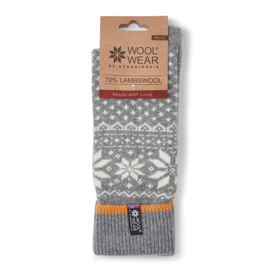 NORSK The Lambswool Socks In Grey Hot