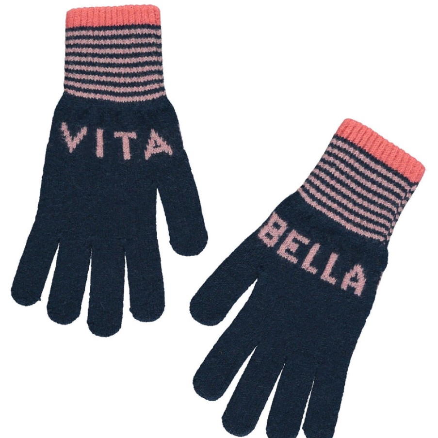 QUINTON & CHADWICK Vita Bella Gloves In Teal/Coral | Collen & Clare Online