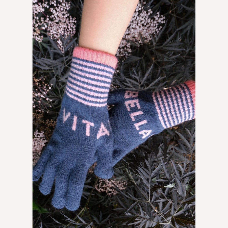 QUINTON & CHADWICK Vita Bella Gloves In Teal/Coral | Collen & Clare Online