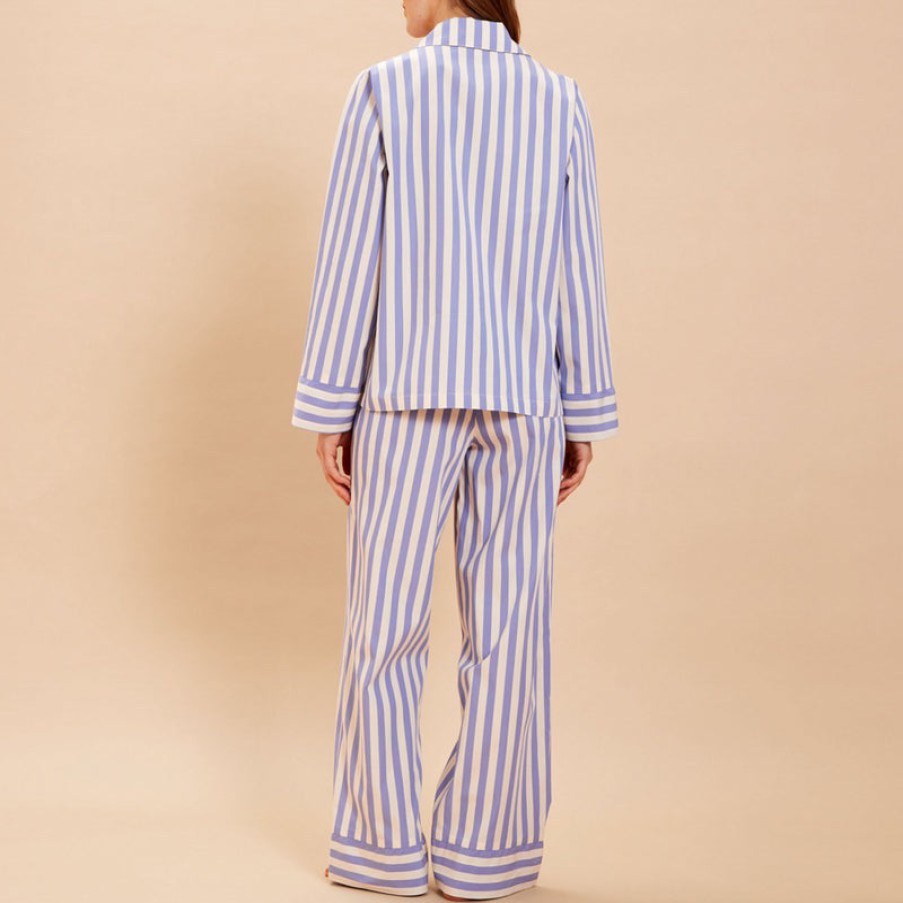 LAURENCE TAVERNIER Hymne Long Pjs In Blue | Collen & Clare Wholesale