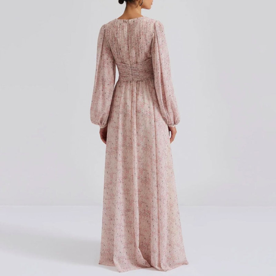 BY MALINA Lamia V Neck Maxi Dress In Mist Online