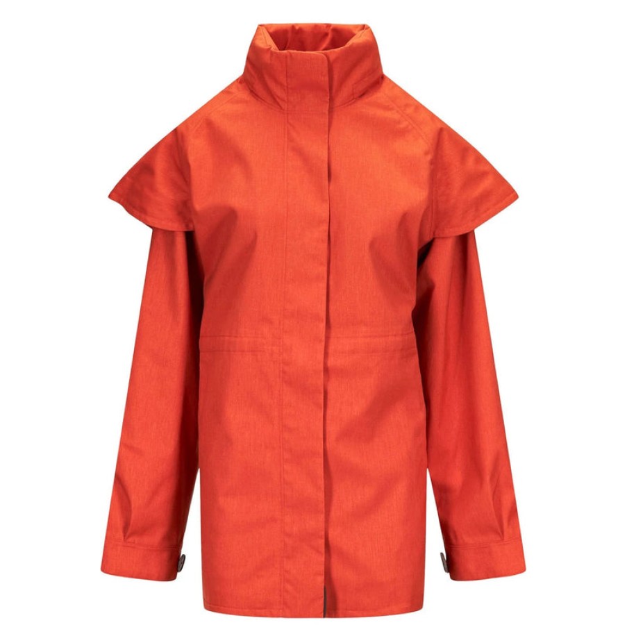 BRGN Virvelvind Coat In Sunset Orange | Collen & Clare Online