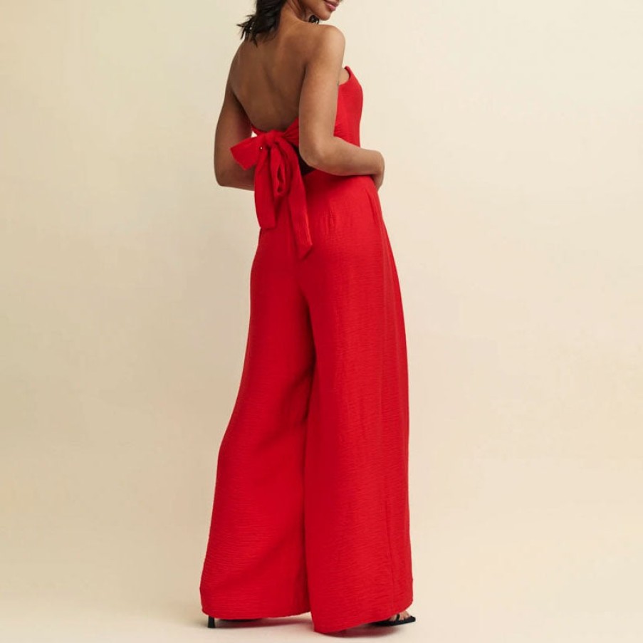 NOBODYS CHILD Rory Jumpsuit In Red Clearance