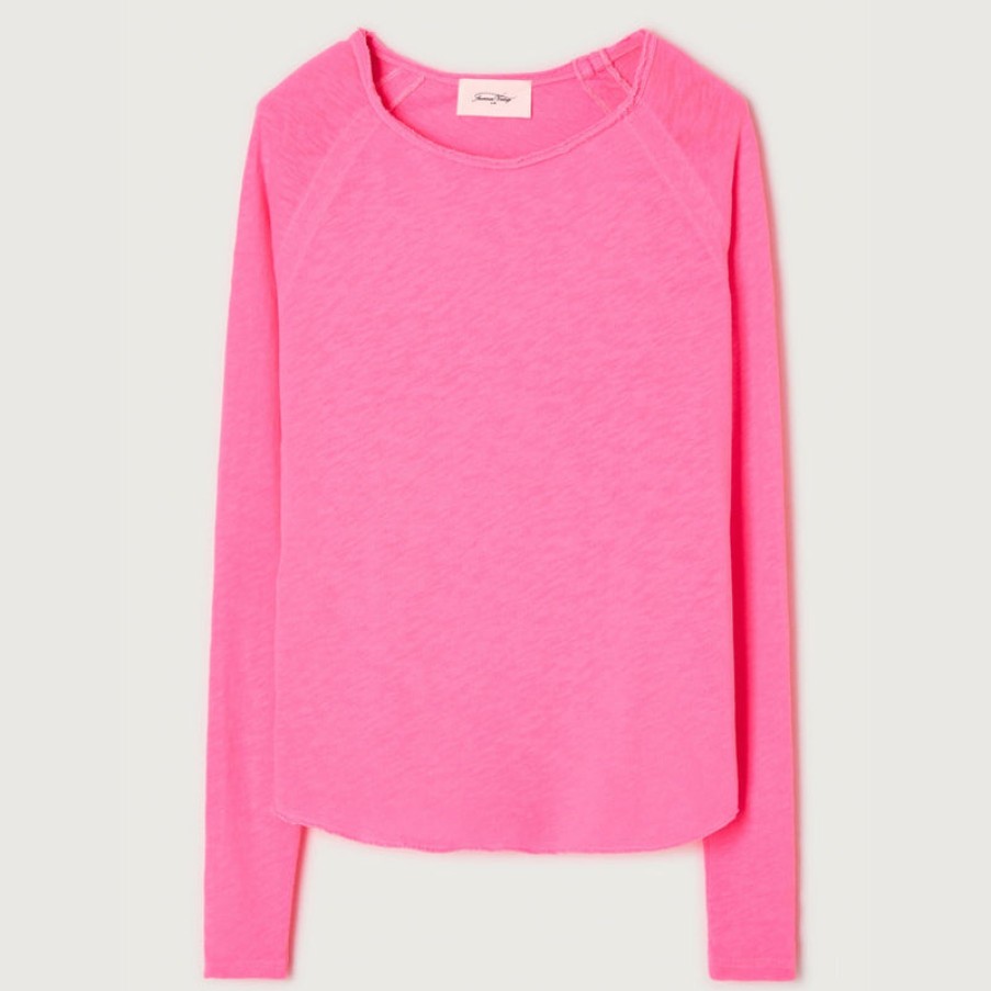 AMERICAN VINTAGE Sonoma L/S Top In Pink Acid Fluo Hot