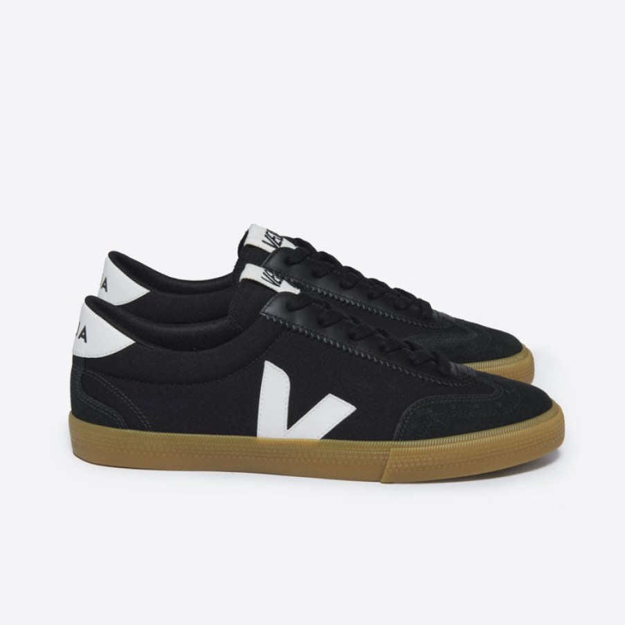 VEJA Volley Canvas Sneakers In Black/White/Natural Best