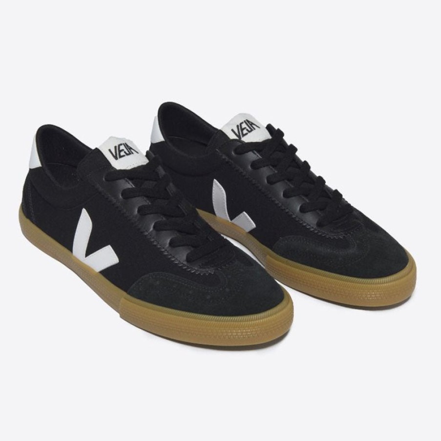 VEJA Volley Canvas Sneakers In Black/White/Natural Best