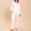 LAURENCE TAVERNIER Signature Long Pjs In Ecru | Collen & Clare Clearance