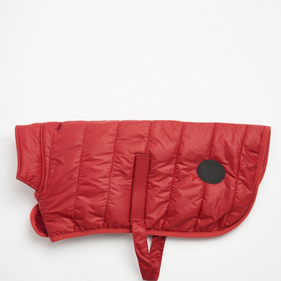 BARBOUR Baffle Quilted Dog Coat In Wine | Collen & Clare Online