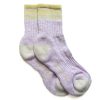 IVY ELLIS Ladies Avoch 1/4 Slubbed Socks In Lilac/Lemon | Collen And Clare Clearance