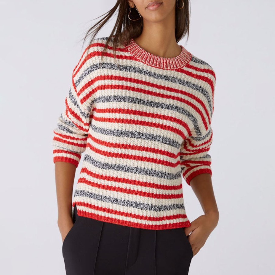 OUI Jumper In Red White New