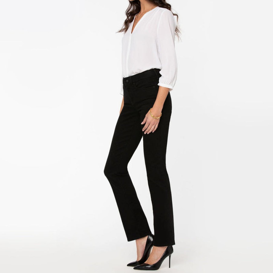 NYDJ Marilyn Straight Leg Jeans In Black | Collen And Clare Wholesale