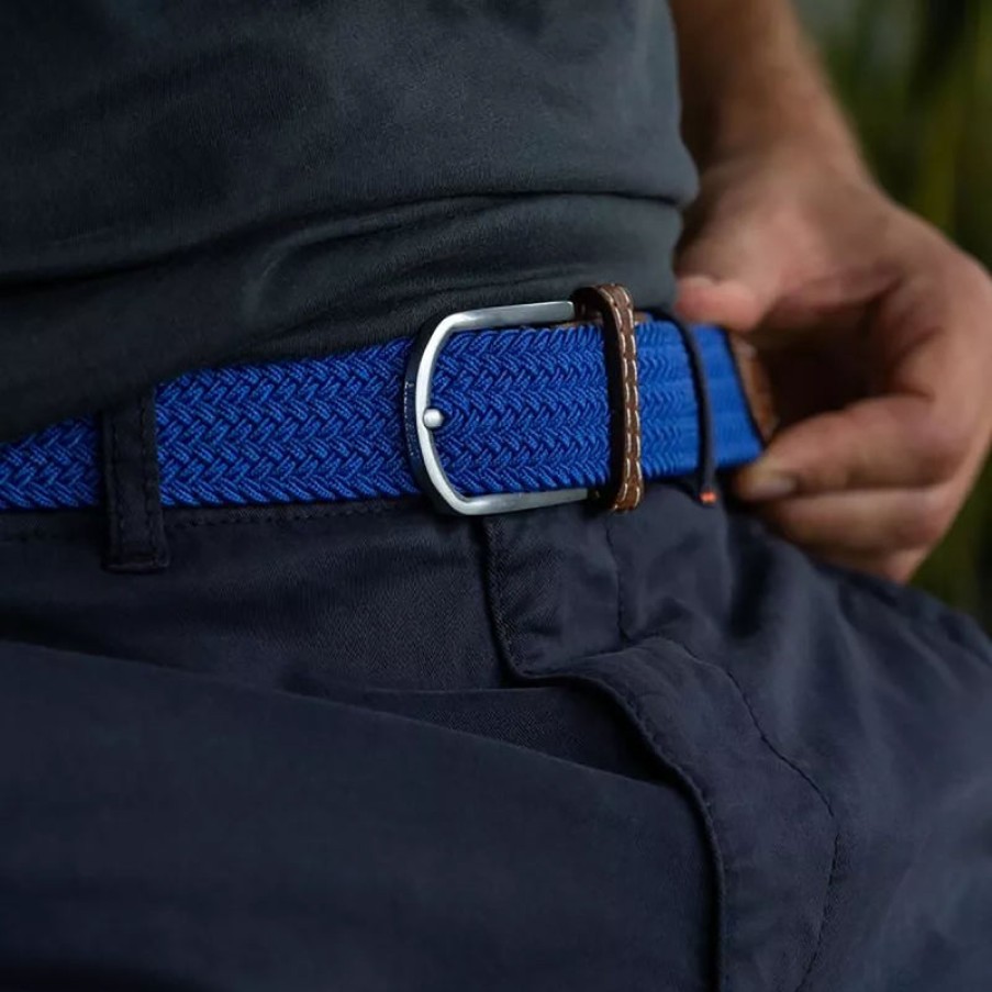 BILLYBELT Elastic Woven Belt In Electric Blue | Collen & Clare Hot