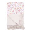 LOUISE MISHA Lana Printed Cotton Beach Towel In Cream Bucolia Fields Clearance