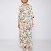 VILAGALLO Natalia Watercolour Print Dress In Multi Wholesale